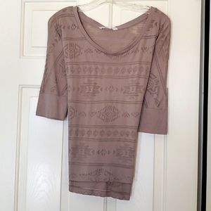OLD NAVY WOMEN'S COTTON BROWN AZTEC PATTERN TOP SIZE XL